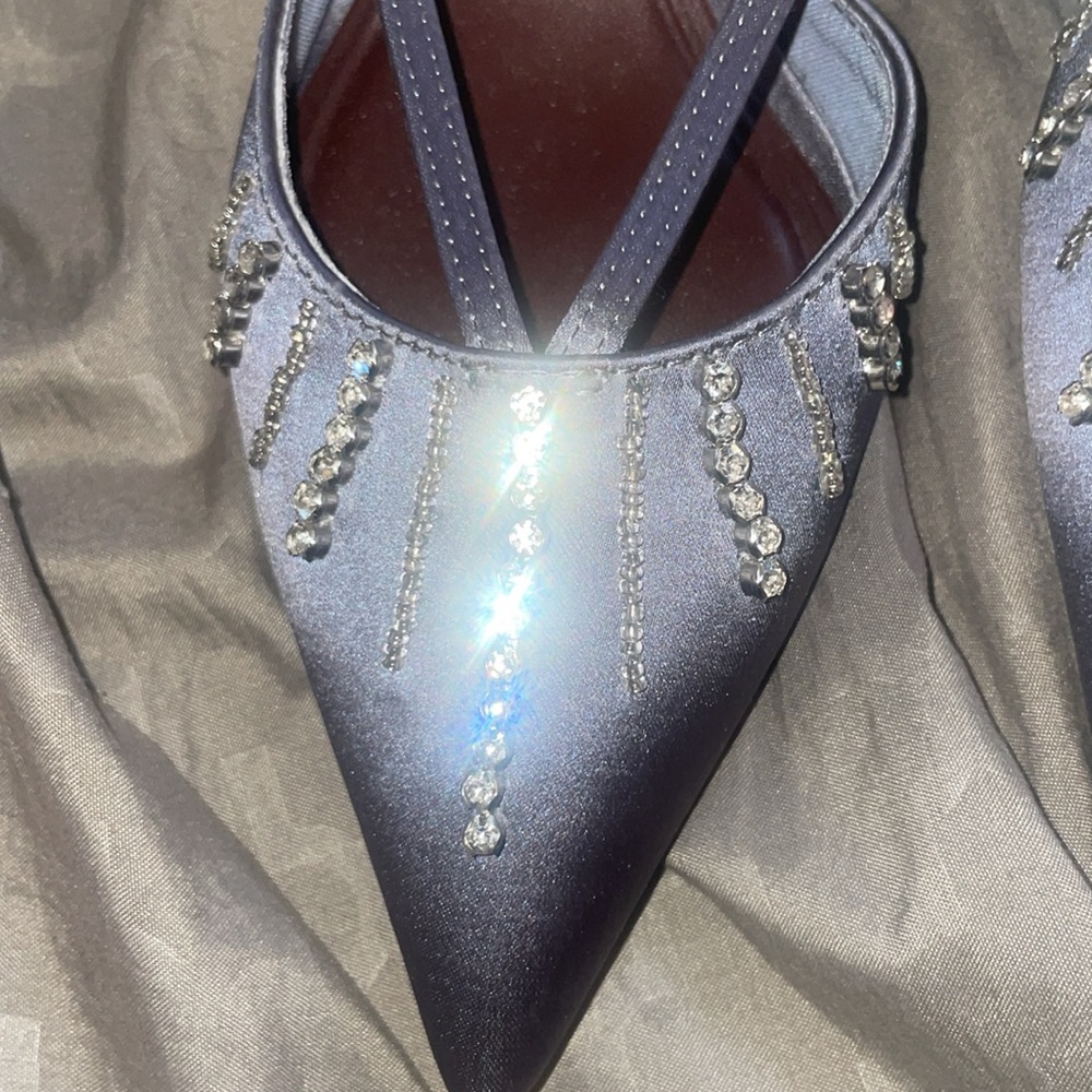 Sold ✨Host Pick✨ Zara RHINESTONE SLING BACK HEELS - Picture 8 of 15
